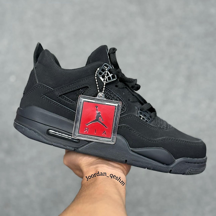 کتونی جردن4مشکی Nike Air Jordan 4